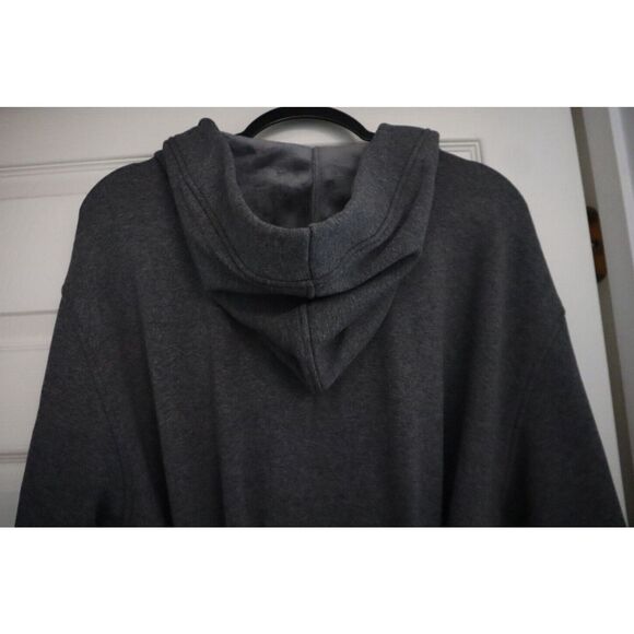 UGG Men's Sz L/XL Charcoal Heather Gray Leeland Hooded Cotton Blend Robe - Picture 9 of 15